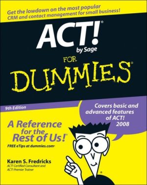 ACT! By Sage for Dummies