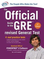 GRE the Official Guide to the Revised General Test